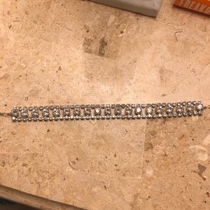 Rhinestone choker necklace